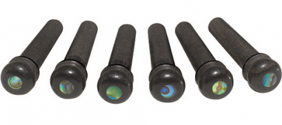 Taylor Ebony Bridge Pins with Abalone Dots