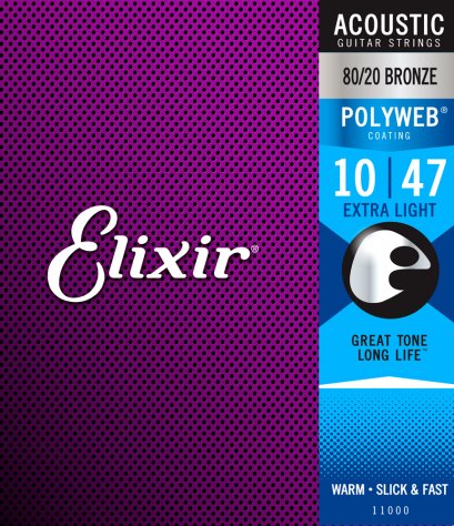 Elixir 80/20 Bronze Polyweb Anti-rust Extra light 10-47
