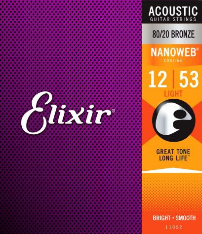 Elixir 80/20 Bronze Nanoweb Anti-rust Light 12-53