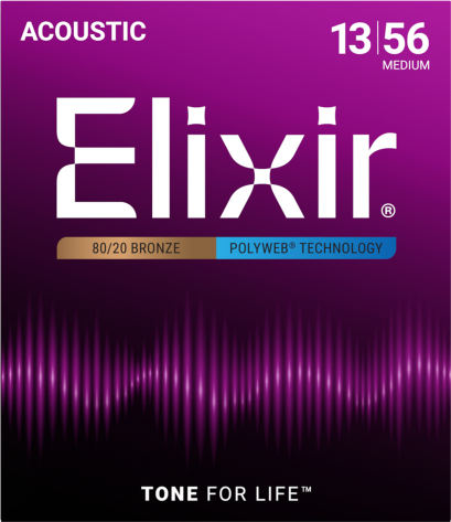Elixir 80/20 Bronze Polyweb Anti-rust Medium 13-56