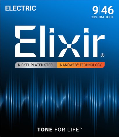 Elixir Electric Srings Nanoweb Custom Light 9-46