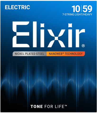 Elixir Electric 7-Sring Nanoweb Light / Heavy 10-59
