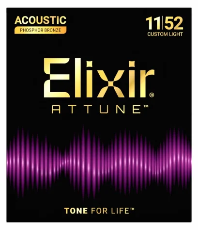 Elixir Phosphor Bronze Attune Custom light 11-52