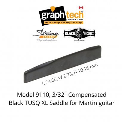 TUSQ Saddle PQ-9110 3/32&quot; Compensated for Martin guitar(copy)