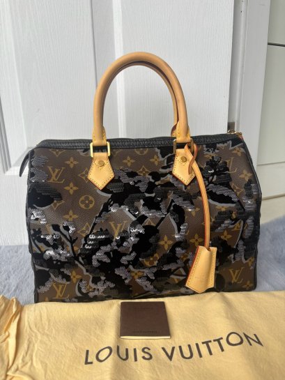 LV Monogram Fleur De Jais Speedy 30 Bag