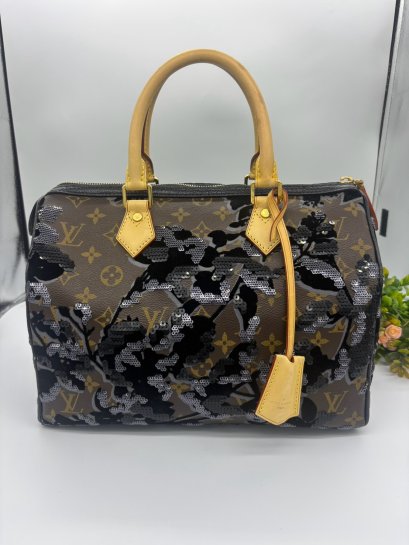 LV Monogram Fleur De Jais Speedy 30 Bag