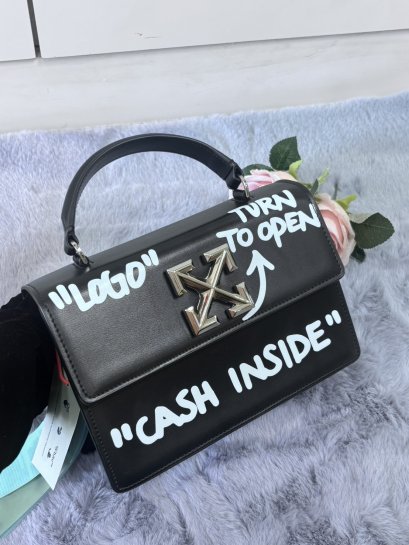 Off-White Jitney 1.4 Cash Inside Top Handle Bag