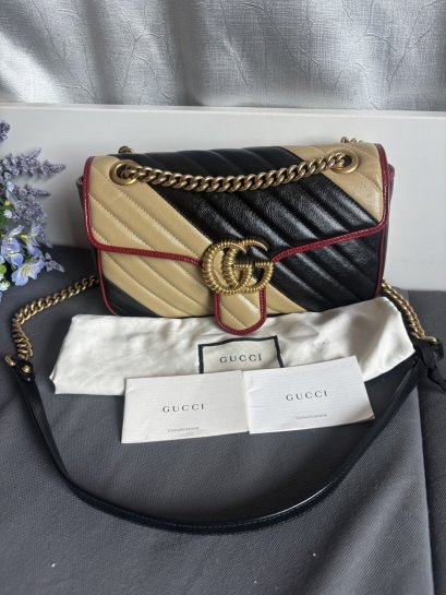 Gucci Tricolor Matelasse Leather Small GG