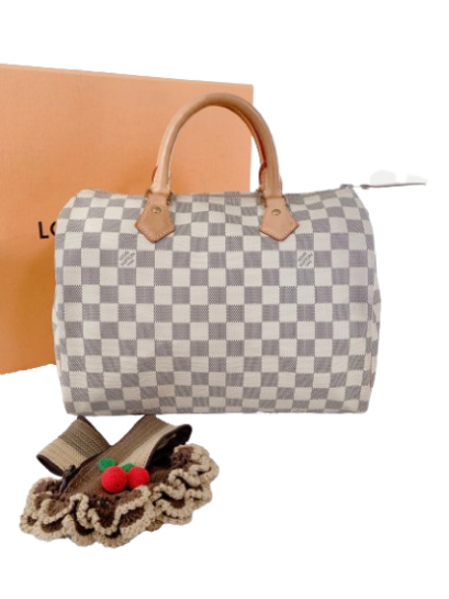 Speedy 30 Damier Azur Canvas