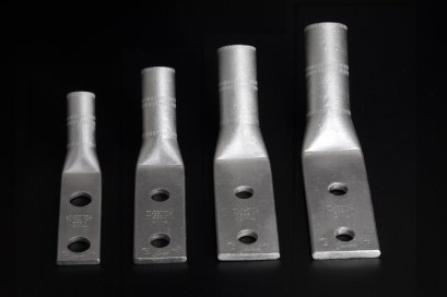 HIGH VOLTAGE OBTUSE ANGLE 135º ELECTRICAL TERMINALS  LONG BARREL TWO HOLES (HOL)