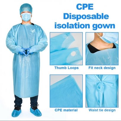 ชุด CPE Gown Disposable Isolation