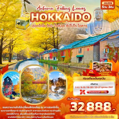 JXJ119 Hokkaido Autumn Falling Leaves โทยะ โจซังเค ซัปโปโร