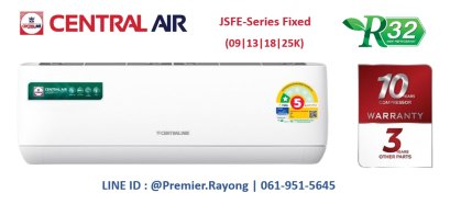 เซ็นทรัลแอร์ CENTRAL AIR แบบติดผนัง รุ่น CFW-2JSFE13 JSFE Series Fixed ขนาด 12,300BTU #5⭐ R-32 รีโมทไร้สาย พร้อมติดตั้ง