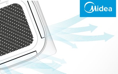 MCD1-12CRDN8-Q แอร์ไมเดีย MIDEA แบบฝังฝ้าเพดาน 4ทิศทาง รุ่น MCD1 Cassette Inverter R-32 ขนาด 12,900BTU #5⭐ รีโมทไร้สาย 2026 (เฉพาะเครื่อง)