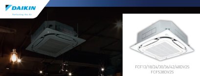 FCF48DV2S แอร์ไดกิ้น DAIKIN แบบฝังฝ้าเพดาน รุ่น SkyAir Round Flow Cassette Premium Inverter R-32 ขนาด 48,000BTU(21200-52500) #5 ⭐⭐ระบบไฟ 380V รีโมทไร้สาย 2026 (เฉพาะเครื่อง)