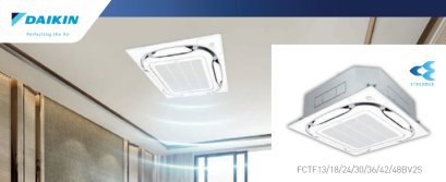 FCTF42BV2S แอร์ไดกิ้น DAIKIN แบบฝังฝ้าเพดาน รุ่น SkyAir Round Flow Cassette Streamer Inverter R-32 ขนาด 42,000BTU(19500-47800) #5 ⭐⭐⭐⭐ ระบบไฟ 380V รีโมท**มีสาย** 2026 (เฉพาะเครื่อง)