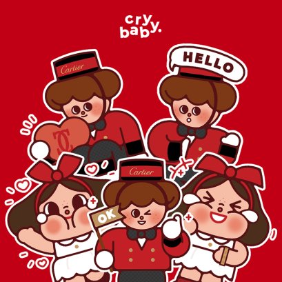 CARTIER × CRYBABY Line Sticker