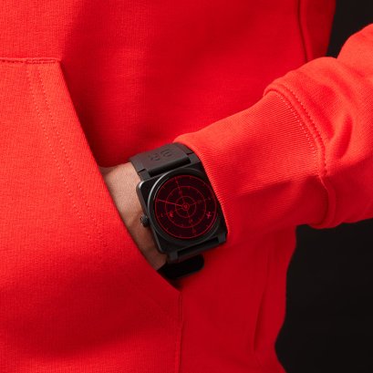 BELL & ROSS BR 03 RED RADAR CERAMIC