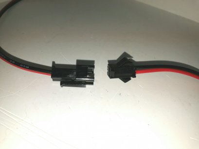 สายสำเร็จพร้อม jack สีดำผู้และเมียสายsocket ปลั๊กล็อค ยาวรวม 20 cm