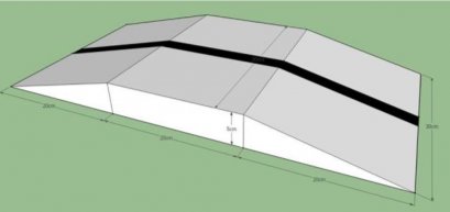 สะพานไม้เดินตามเส้น ขนาด 30x60x5 cm.