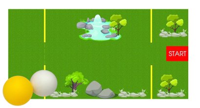 สนามแข่งหุ่นระดับพื้นฐานพร้อมลูกปิงปอง 100 ลูก