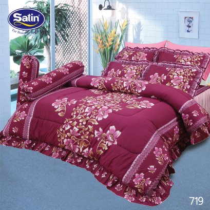(Factory Sale) Satin ผ้าปูที่นอน 6 ฟุต 1 ชิ้น (ไม่รวมผ้านวม) หนา 8 นิ้ว