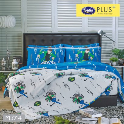 ชุดผ้าปูที่นอน Satin Plus ขนาด 6 ฟุต ลายการ์ตูน BENTEN PL014