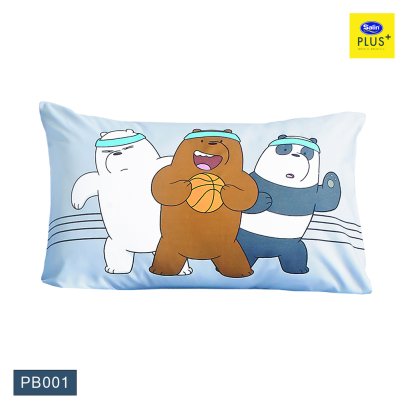 [New Collection] Satin Plus หมอนหนุนใยสังเคราะห์ ขนาด 19&quot;  x 29&quot; WE BARE BEARS