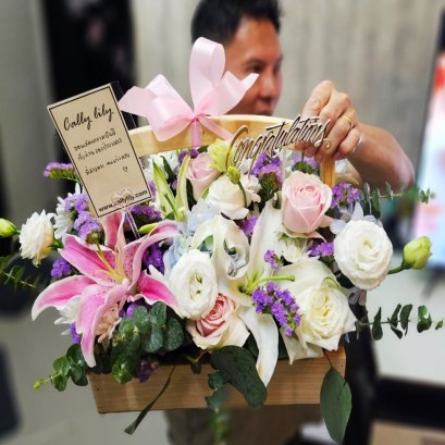 กระเช้าดอกไม้ 14