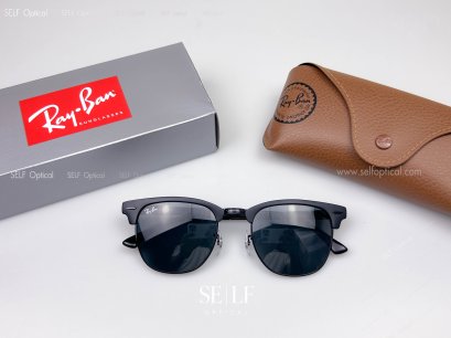 แว่นกันแดด RayBan Clubmaster metal RB3716 186/R5 Size 51