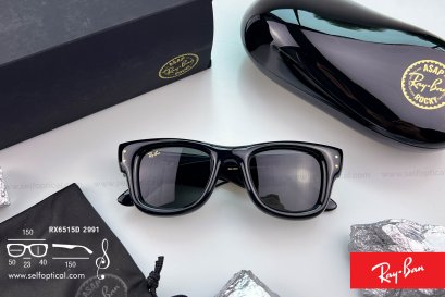 RayBan Wayfarer Puffer RB4940 601/87 Size 50 Blacked Out Collection by A$AP Rocky ( RayBan Janie Blackpink )