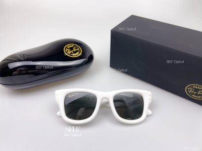 แว่นกันแดด RayBan Wayfarer Puffer RB4940 671/87 Size 50 Blacked Out Collection by A$AP Rocky ( RayBan Janie Blackpink )(copy)