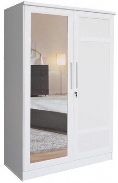 ตู้เสื้อผ้า 120 ซม. กระจกเต็ม 1, ทึบ 1 บาน