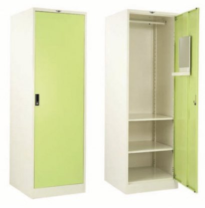 ตู้เสื้อผ้าเหล็กบานเปิด แบบทึบ ทรงสูง ขนาด 60 ซม
