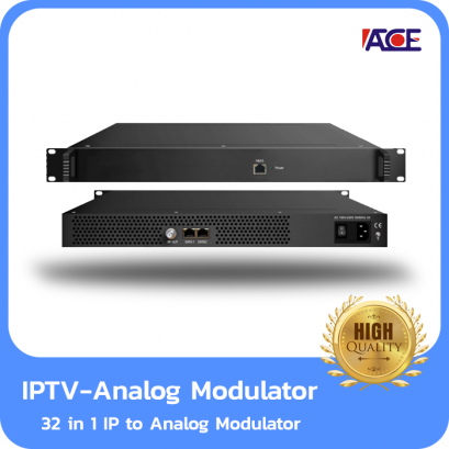 32 in 1 IP to Analog Modulator convert 32 IP Digital TV channels to 32 Analog TV channels