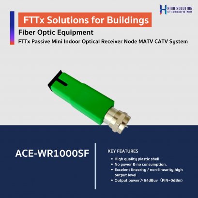 FTTx Passive Mini Indoor Optical Receiver Node MATV CATV System