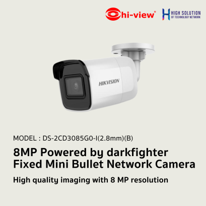 DS-2CD3085G0-I(B) Hikvision 8MP Powered by darkfighter Fixed Mini Bullet Network Camera IP Camera CCTV Camera (2.8mm) EOL
