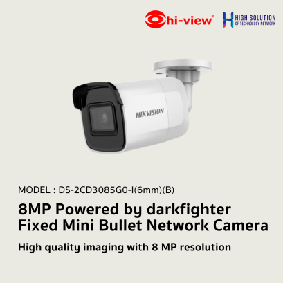 DS-2CD3085G0-I(B) Hikvision 8MP Powered by darkfighter Fixed Mini Bullet Network Camera IP Camera CCTV Camera (6mm) EOL