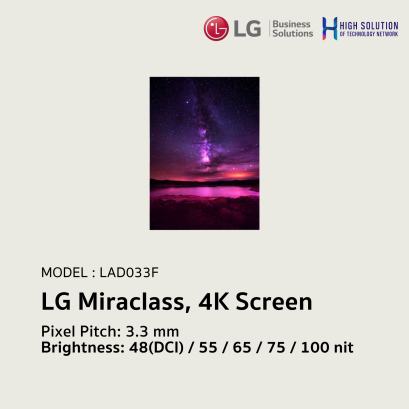 LAD033F LG Miraclass Cinema Exprience Redefined 4K Screen P3.3