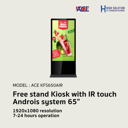 Free stand Kiosk with IR touch Androis system 65 By High Solution