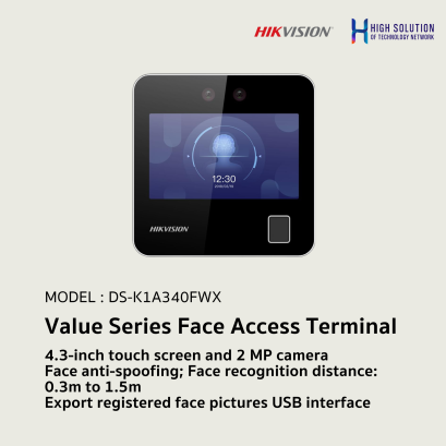 DS-K1A340FWX HIKVISION Face Access Terminal - Access Control