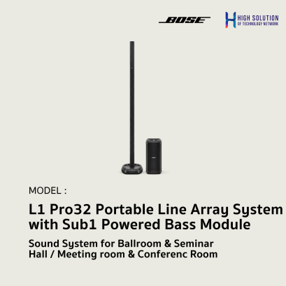 L1 Pro32 Portable Line Array System with Sub1 Powered Bass Module.By Highsolution