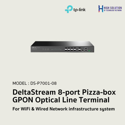 DS-P7001-08 (TP-Link) DeltaStream 8-port Pizza-box GPON Optical Line Terminal wifi &amp; wired system