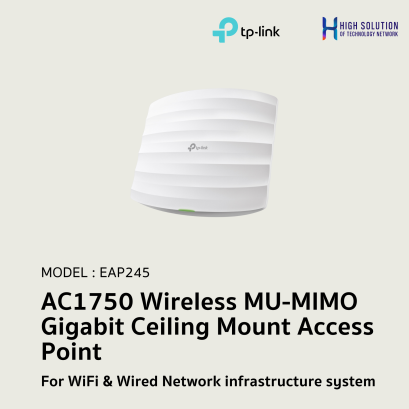 EAP245 (TP-Link) AC1750 Wireless MU-MIMO Gigabit Ceiling Mount Access Point wifi &amp; wired System