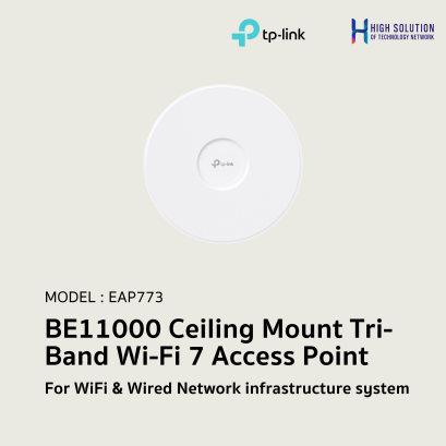 EAP773 (TP-Link) BE11000 Ceiling Mount Tri-Band Wi-Fi 7 Access Point-wifi &amp; wired System