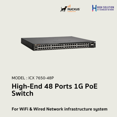 ICX 7650-48P RUCKUS High-End 48 Ports 1G PoE Network Switch For WiFi &amp; Wired Network infrastructure system