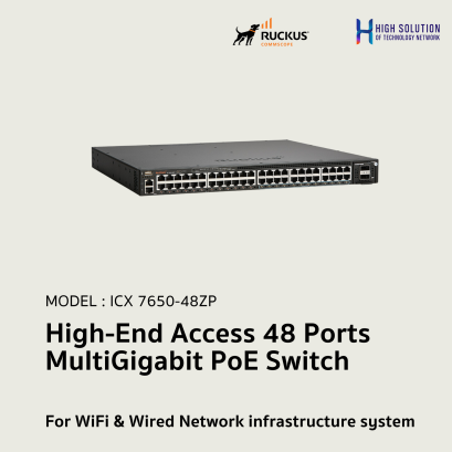 ICX 7650-48ZP RUCKUS High-End Access 48 Ports MultiGigabit PoE Network Switch For WiFi &amp; Wired Network infrastructure system