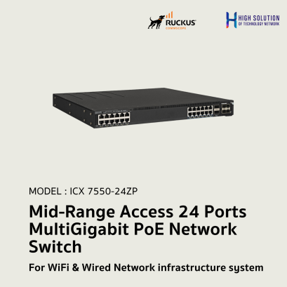 ICX 8200-24ZP RUCKUS Entry-Level+ Access 24 Ports Multigigabit PoE Network Switch For WiFi &amp; Wired Network infrastructure system