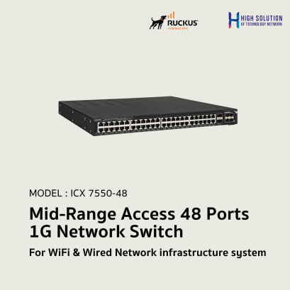 ICX 7550-48 RUCKUS Mid-Range Access 48 Ports 1G No PoE Network Switch For WiFi &amp; Wired Network infrastructure system