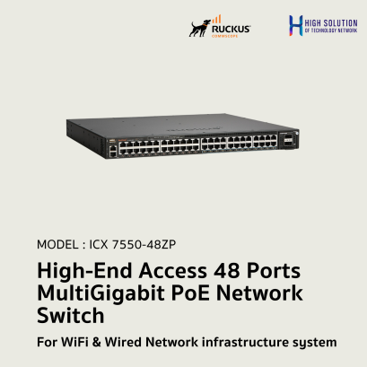 ICX 7550-48ZP RUCKUS Mid-Range Access 48 Ports MultiGigabit PoE Network Switch For WiFi &amp; Wired Network infrastructure system